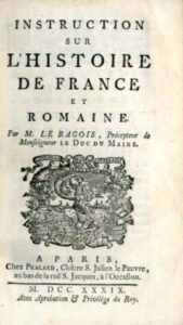 INSTRUCTION SUR L’ HISTOIRE DE FRANCE ET ROMAINE