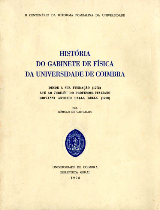 HISTORIA DO GABINETE DE FISICA DA UNIVERSIDADE DE COIMBRA