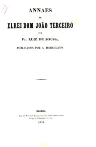 ANAIS DE EL REI DOM JOAO TERCEIRO