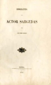 BIOGRAFIA DO ACTOR SARGEDAS