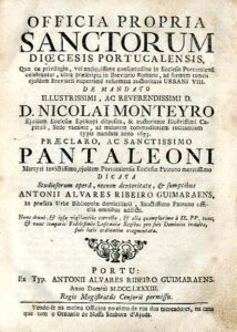 OFFICIA PROPRIA SANCTORUM DIOECESIS PORTUCALENSIS