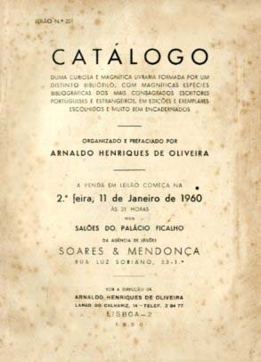 CATALOGO DO 221.º LEILAO ORGANIZADO POR
