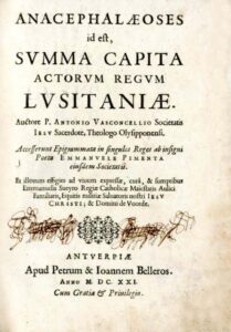 ANACEPHALAEOSES ID EST SVMMA CAPITA ACTORVM REGVM LVSITANIÆ