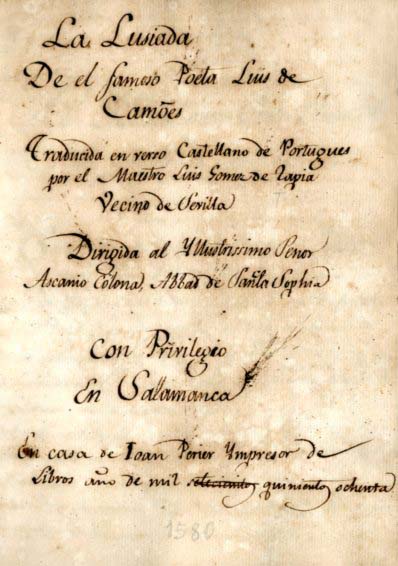 LUSIADA DE EL FAMOSO POETA LUIS DE CAMOES