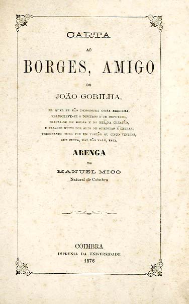CARTA AO BORGES AMIGO DO JOAO GORRILHA