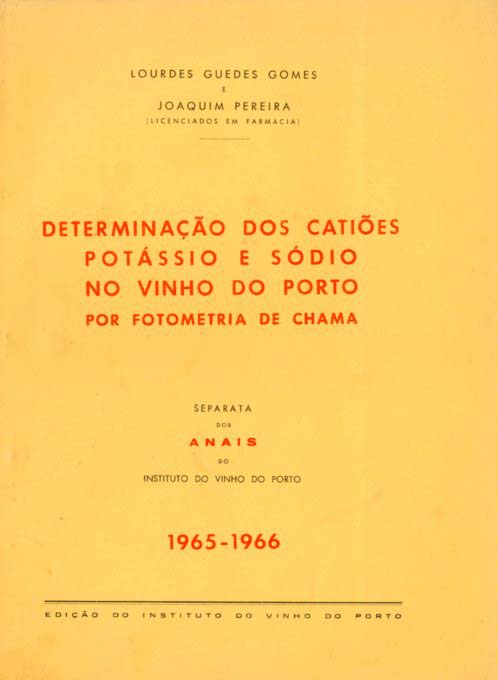 DETERMINAÇAO DOS CATIOES POTASSIO E SODIO NO VINHO DO PORTO POR FOTOMETRIA DE CHAMA