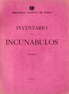 INVENTARIO DOS INCUNABULOS