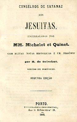 CONSELHOS DE SATANAZ AOS JESUITAS