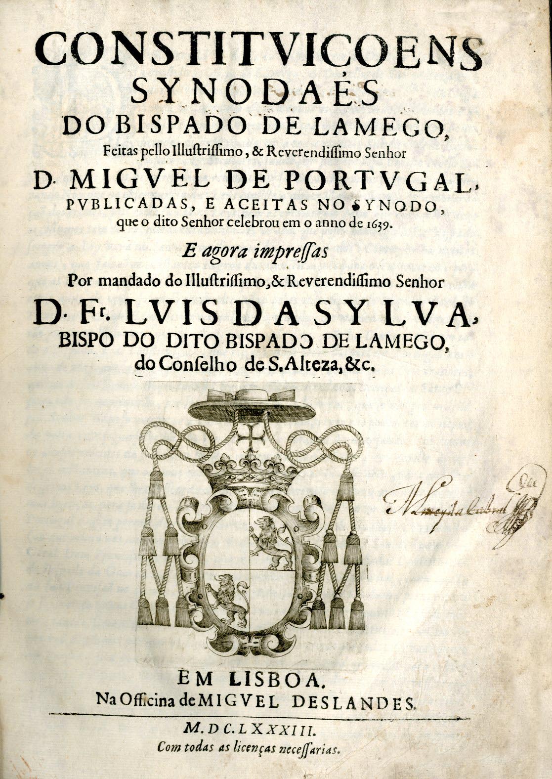 CONSTITUIÇOES SINODAIS DO BISPADO DE LAMEGO