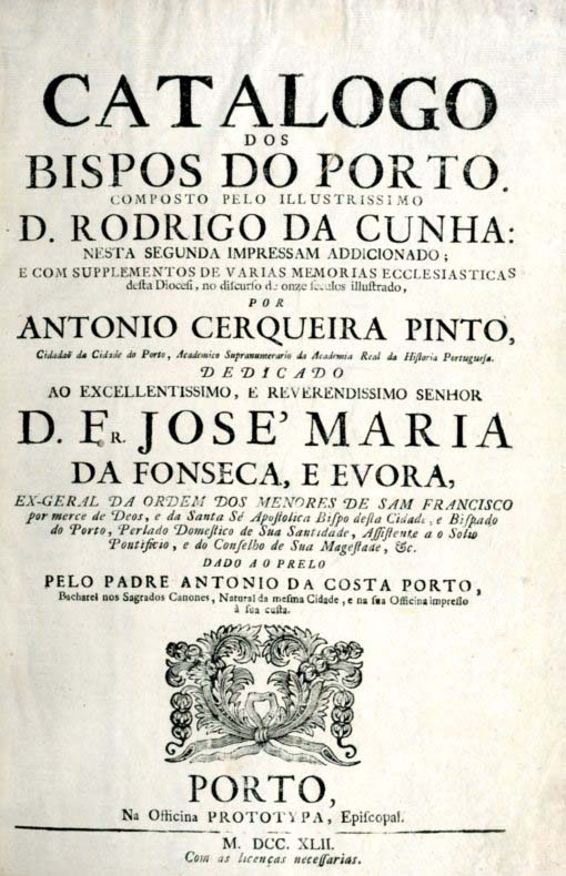 CATALOGO DOS BISPOS DO PORTO