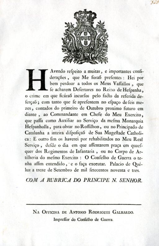 Havendo respeito a muitas e importantes considerações que me foram presentes He