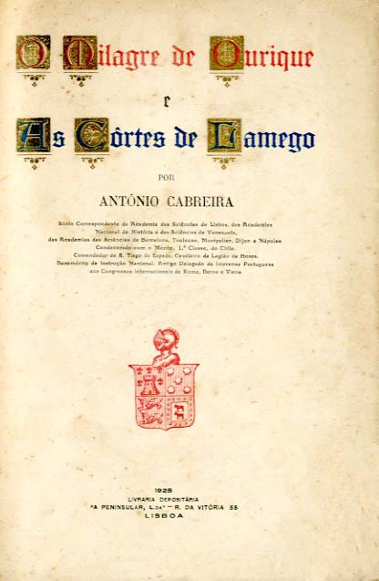 MILAGRE DE OURIQUE E AS CORTES DE LAMEGO