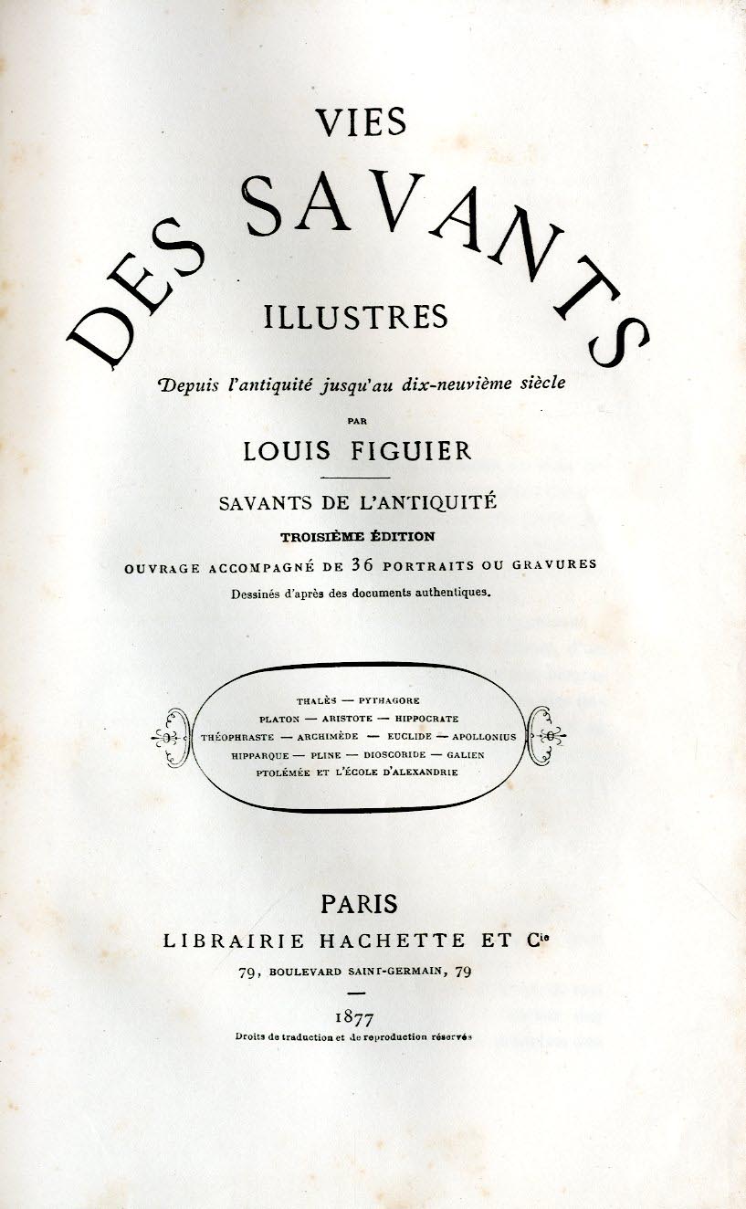 VIES DES SAVANTS ILLUSTRES