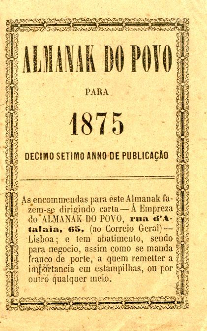 ALMANAQUE DO POVO PARA 1875