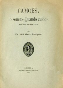 CAMOES O SONETO QUANDO CUIDO