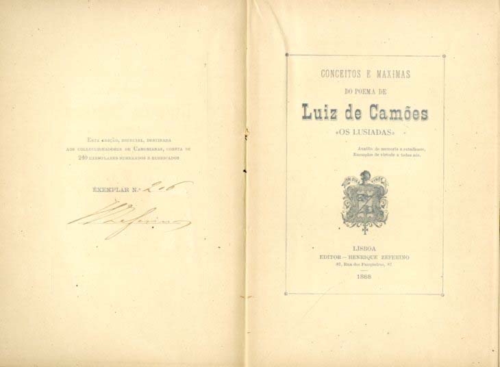 CONCEITOS E MAXIMAS DO POEMA DE LUIS DE CAMOES OS LUSIADAS