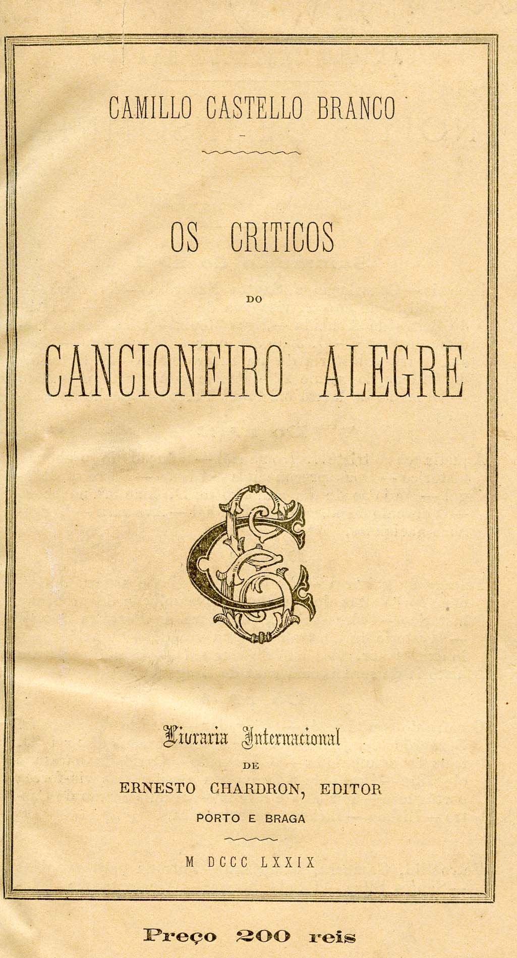 CRITICOS DO CANCIONEIRO ALEGRE