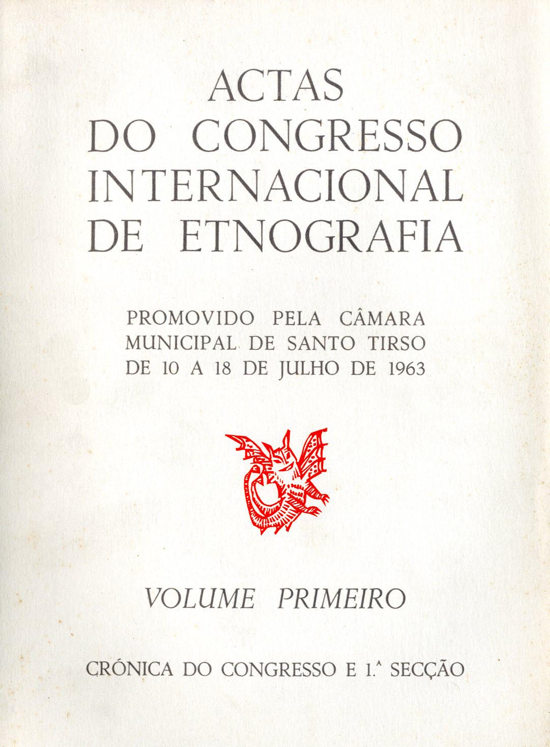 ACTAS DO CONGRESSO INTERNACIONAL DE ETNOGRAFIA