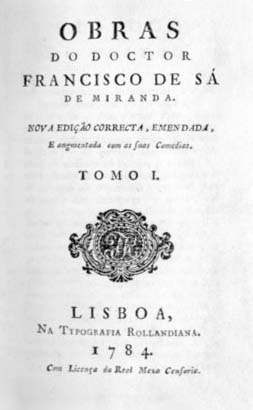 OBRAS DO DOUTOR FRANCISCO DE SA DE MIRANDA
