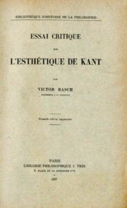 ESSAI CRITIQUE SUR L'ESTHÉTIQUE DE KANT