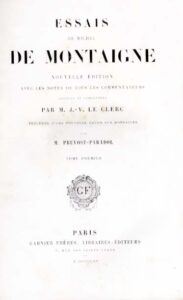 ESSAIS DE MICHEL DE MONTAIGNE
