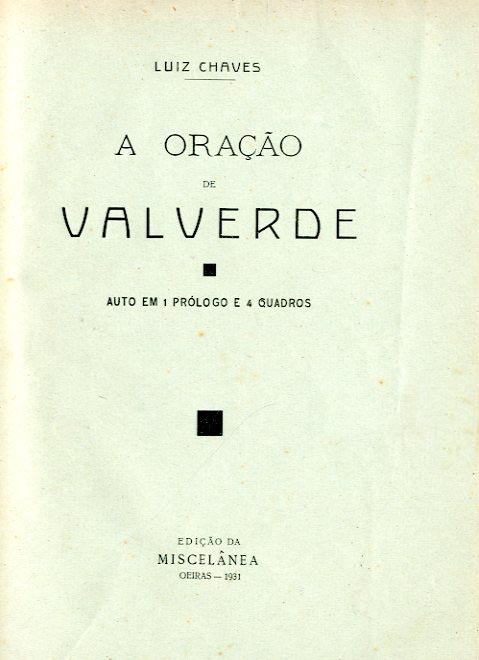 ORAÇAO DE VALVERDE
