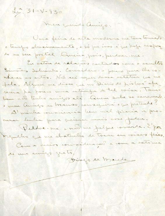 CARTA AUTOGRAFA