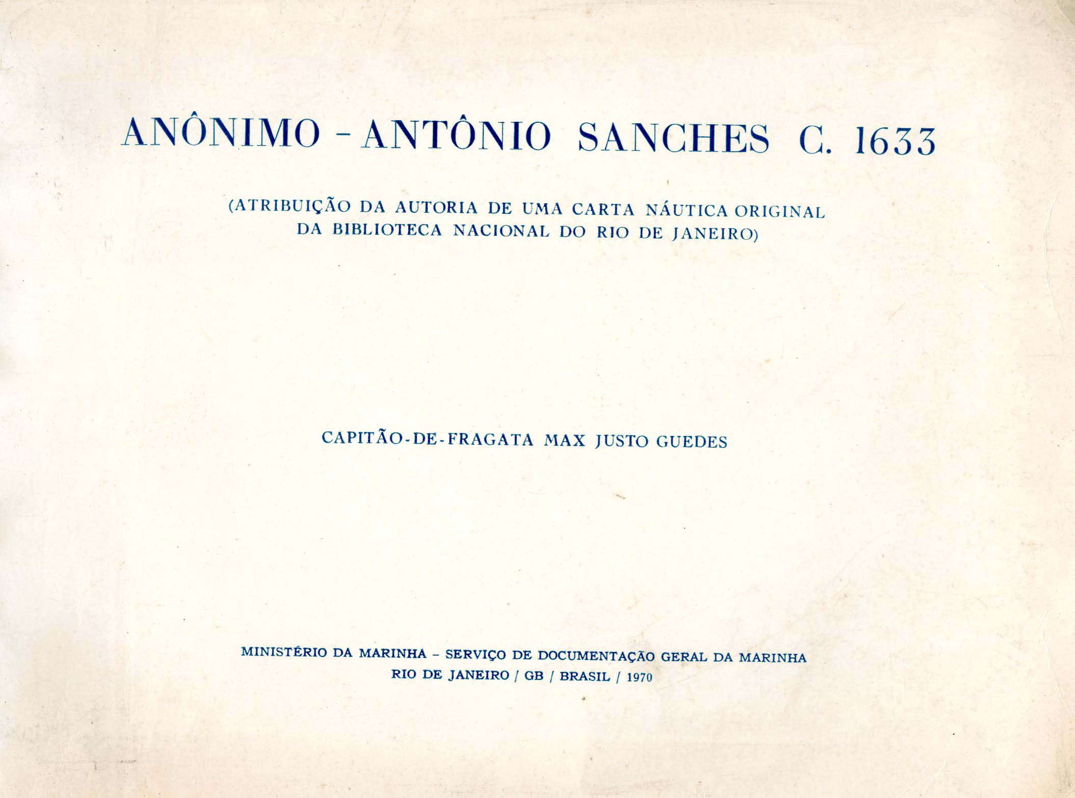 ANONIMO ANTONIO SANCHES C. 1633