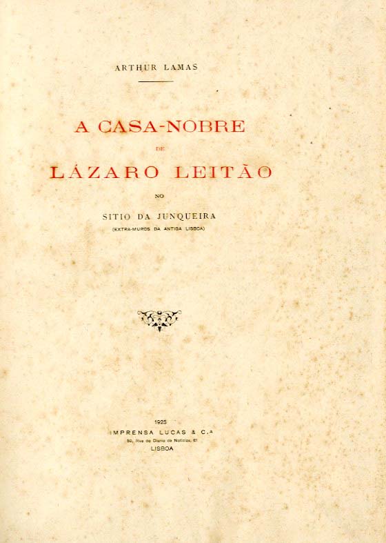 CASA NOBRE DE LAZARO LEITAO NO SITIO DA JUNQUEIRA