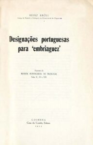 DESIGNAÇOES PORTUGUESAS PARA EMBRIAGUEZ