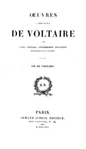 OEUVRES COMPLETES DE VOLTAIRE