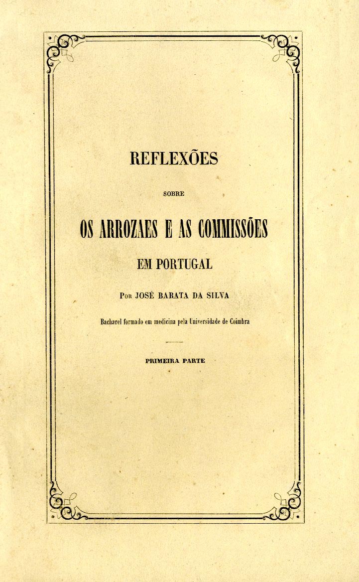REFLEXOES SOBRE OS ARROZAES E AS COMISSOES EM PORTUGAL