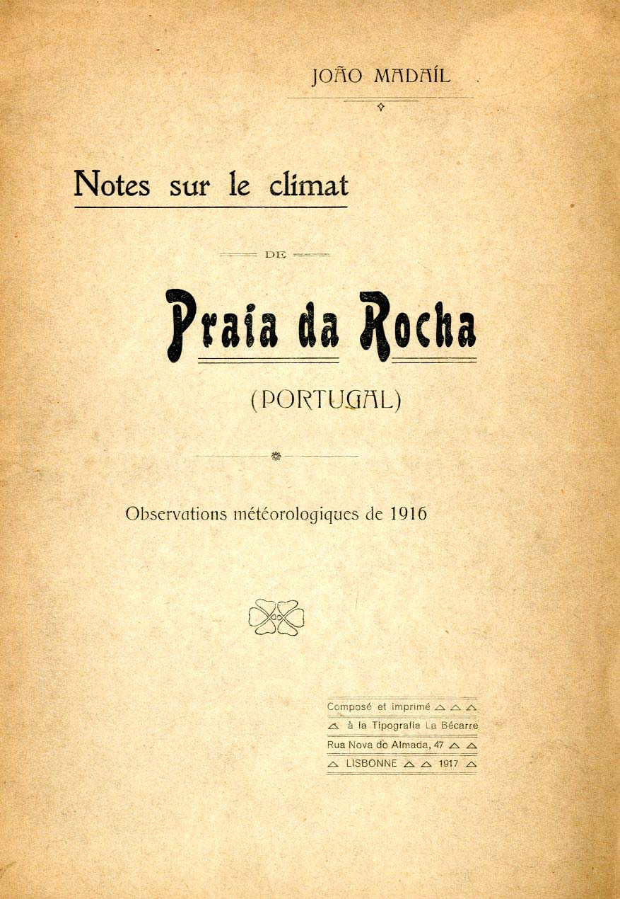 NOTES SUR LE CLIMAT DE PRAIA DA ROCHA