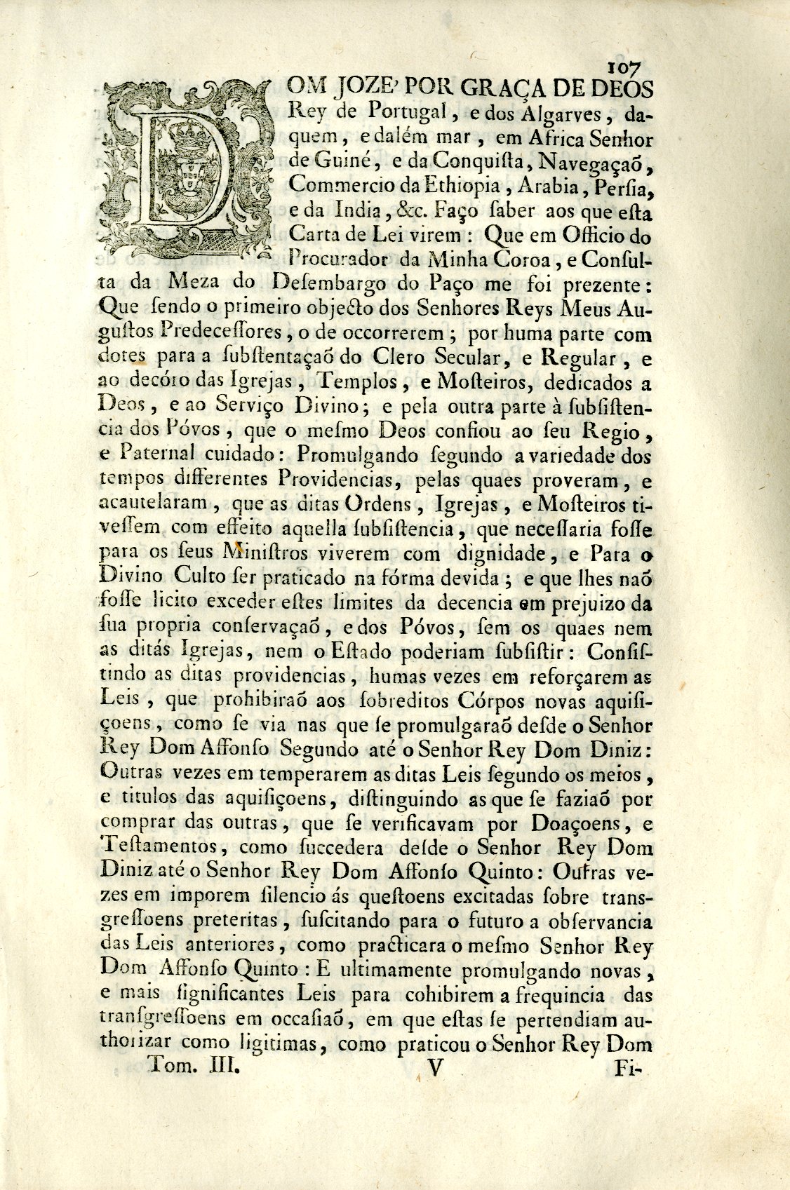 Carta de Lei por que Vossa Magestade he servido declarar por nulas abusivas e de nenhum efeito as Consolidaçoes do