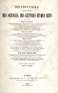 DICTIONNAIRE UNIVERSEL DES SCIENCES, DES LETTRES ET DES ARTS