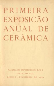PRIMEIRA EXPOSIÇAO ANUAL DE CERAMICA