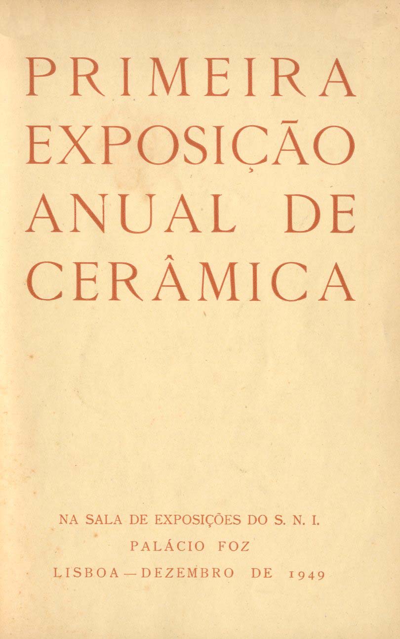 PRIMEIRA EXPOSIÇAO ANUAL DE CERAMICA