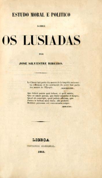 ESTUDO MORAL E POLITICO SOBRE OS LUSIADAS