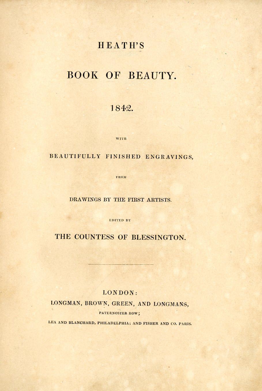 HEATH’S BOOK OF BEAUTY
