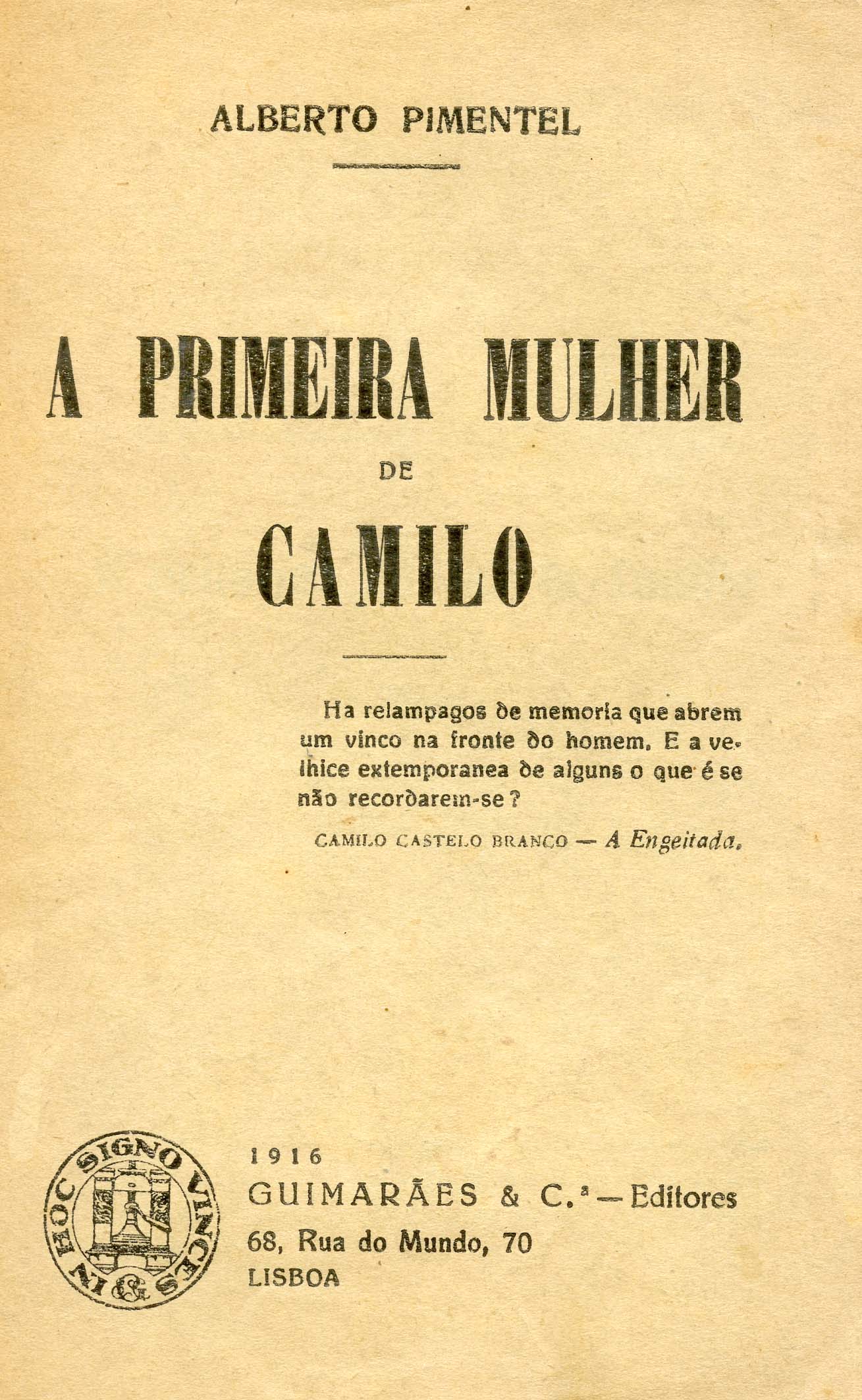 PRIMEIRA MULHER DE CAMILO